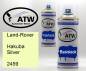 Preview: Land-Rover, Hakuba Silver, 2459: 400ml Sprühdose + 400ml Klarlack - Set, von ATW Autoteile West.